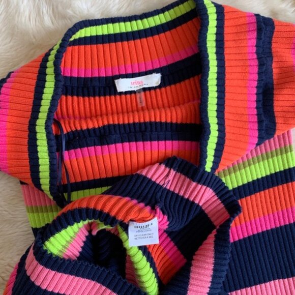 NWOT - Trina Turk Necha Multi Striped Dress Medium - Picture 2 of 6